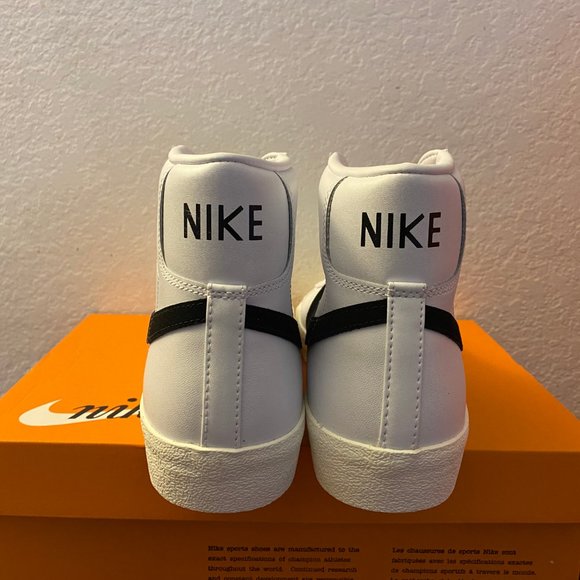 Nike Blazer Mid '77 Vintage White Black Lifestyle Shoes BQ6806-100 Size 10 - Picture 4 of 7